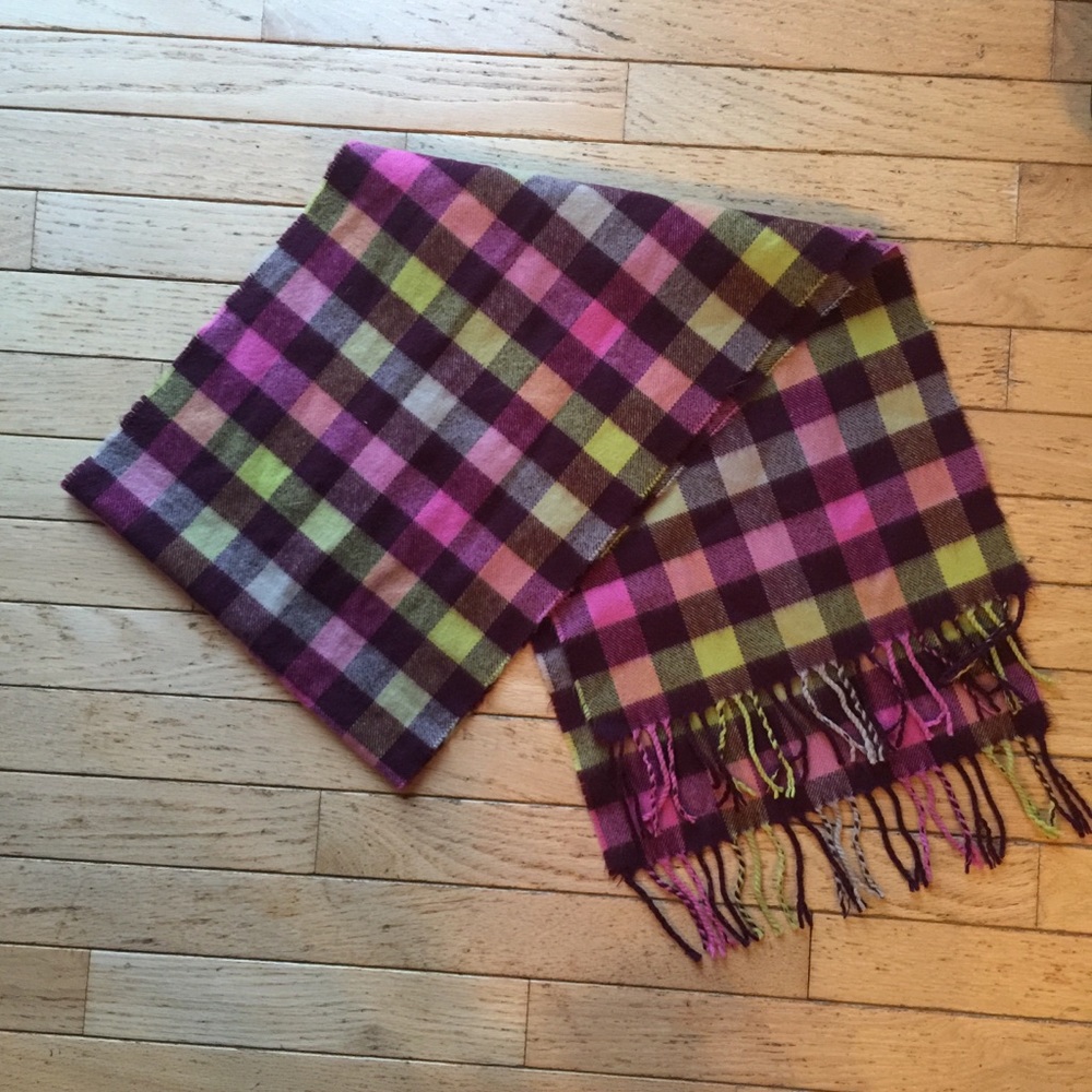 Softer than cashmere? D&Y maroon/pink/orange Scarf - Picture 6 of 6